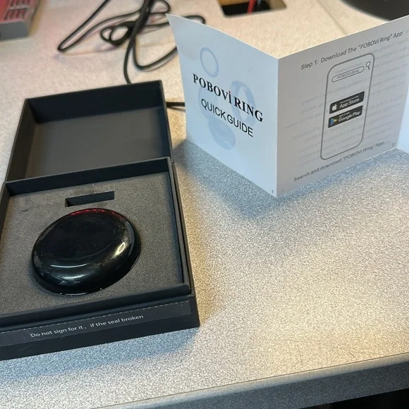 (002) Smart Ring - Sleep/Stress/HR Tracker (Black, Size 11)